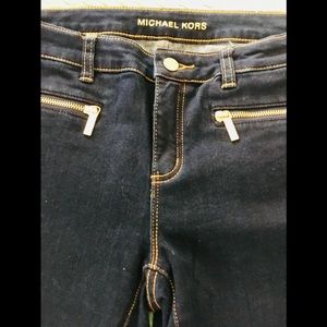 Michael Kors Skinny Jeans Blue Double Zipper EUC